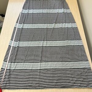 Max Studio Striped Maxi Skirt green black white gray stripe Size Large